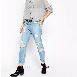 Ripped boyfriend jeans from the “Laundry Room”